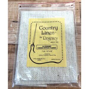 Country Linen 14 Count Cross Stitch Fabric 12"x18" By Regency Mills